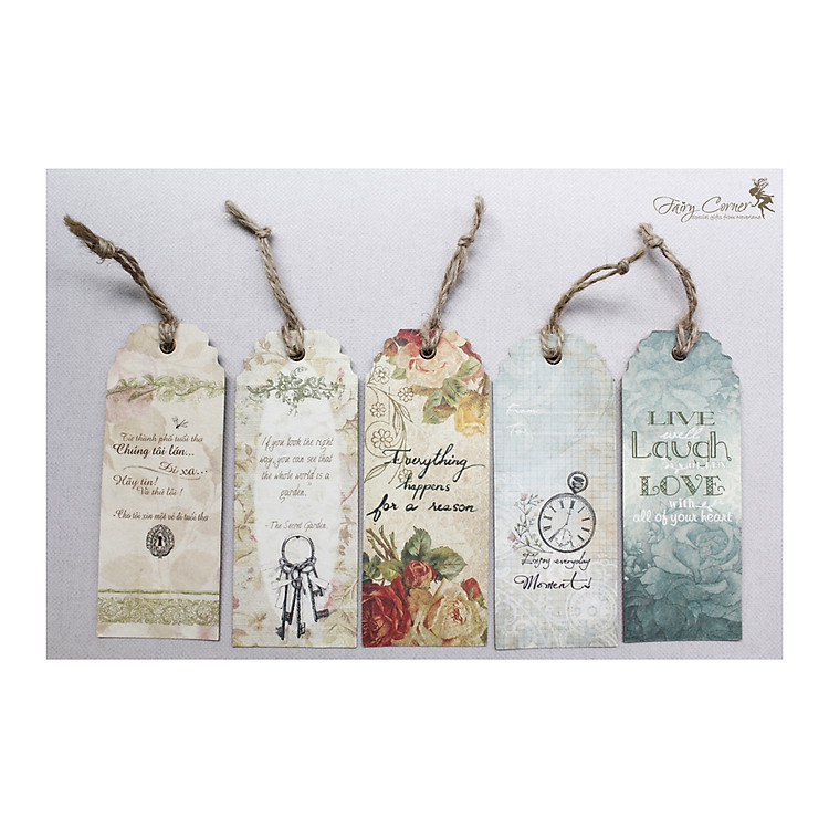 Bộ Bookmark Fairy Corner Live Laugh Love