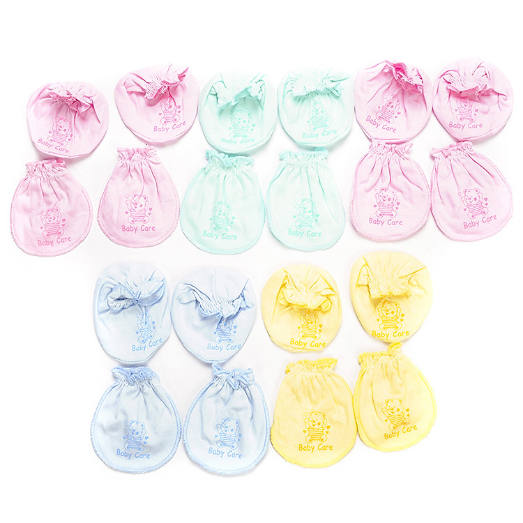 Combo 5 Bao Tay Chân Cotton Màu Nanio A0078