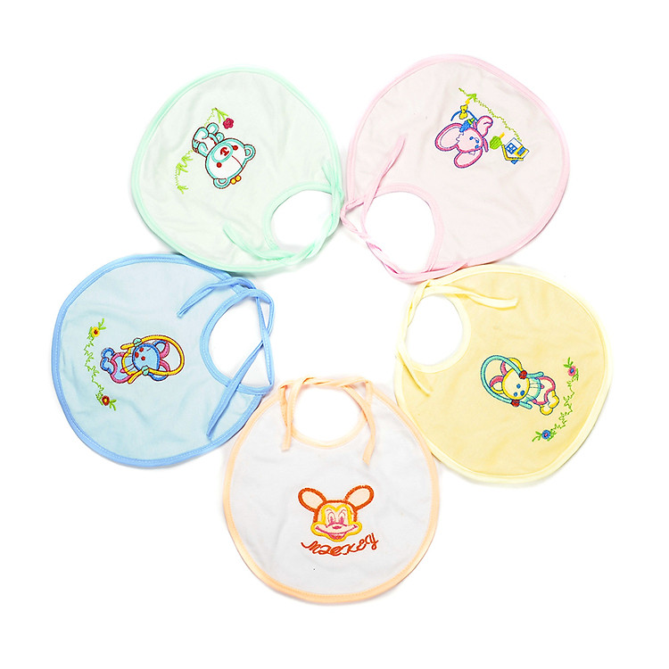 Combo 5 Yếm Cột Thêu Chống Thấm Nanio A0139