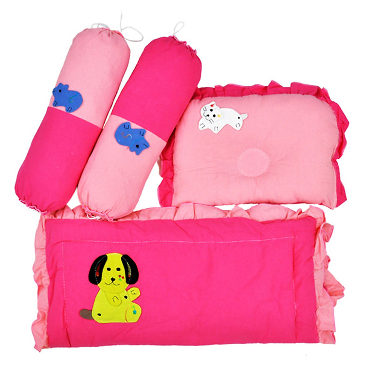 Bộ Gối Xốp Nằm, 2 Gối Ôm Và Nệm Cho Bé Sơ Sinh Nanio A0210