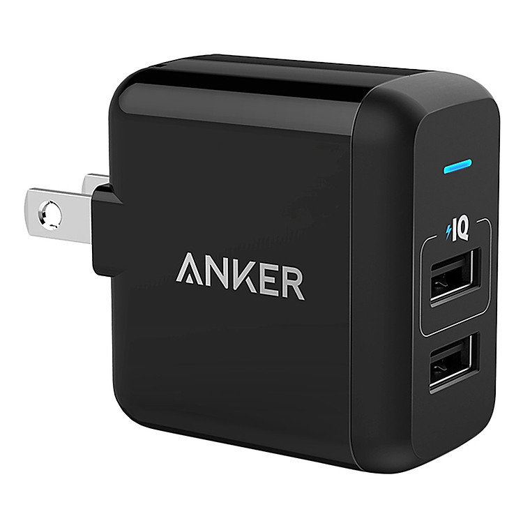 Adapter Sạc 2 Cổng Anker PowerPort Lite 12W - A2128 - Hàng Chính Hãng