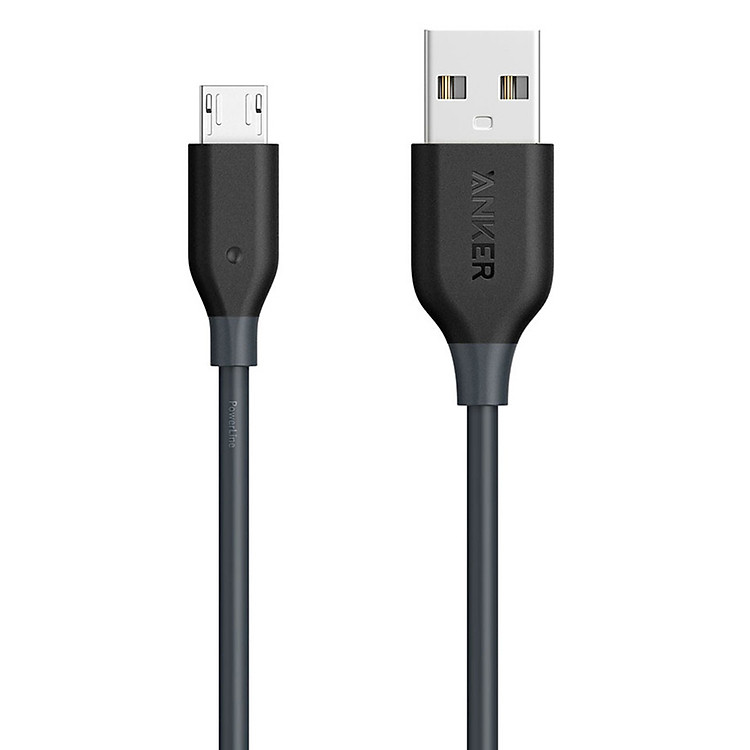 Dây Cáp Sạc Micro USB Anker PowerLine A8133611 (1.8m) – Xám – Hàng Chính Hãng