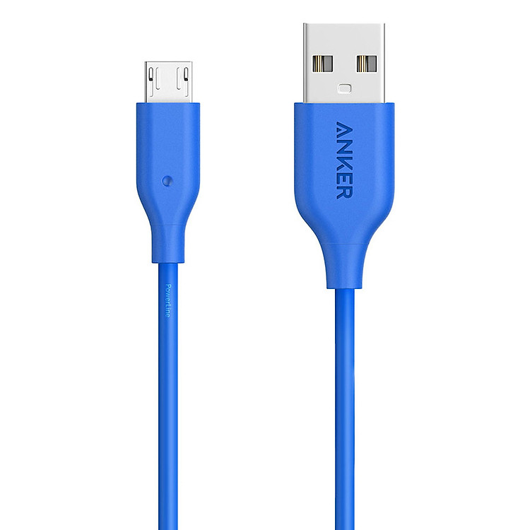 Dây Cáp Sạc Micro USB Anker Powerline A8132H31 (0.9m) – Xanh – Hàng Chính Hãng