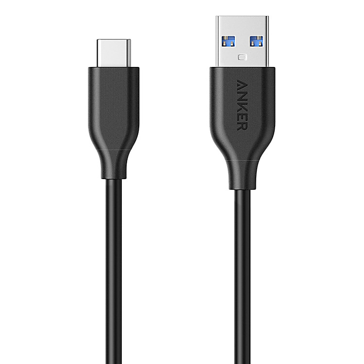 Dây Cáp Sạc USB Type-C Anker Powerline 0.9m - A8163(011/H11) (Đen) - Hàng Chính Hãng