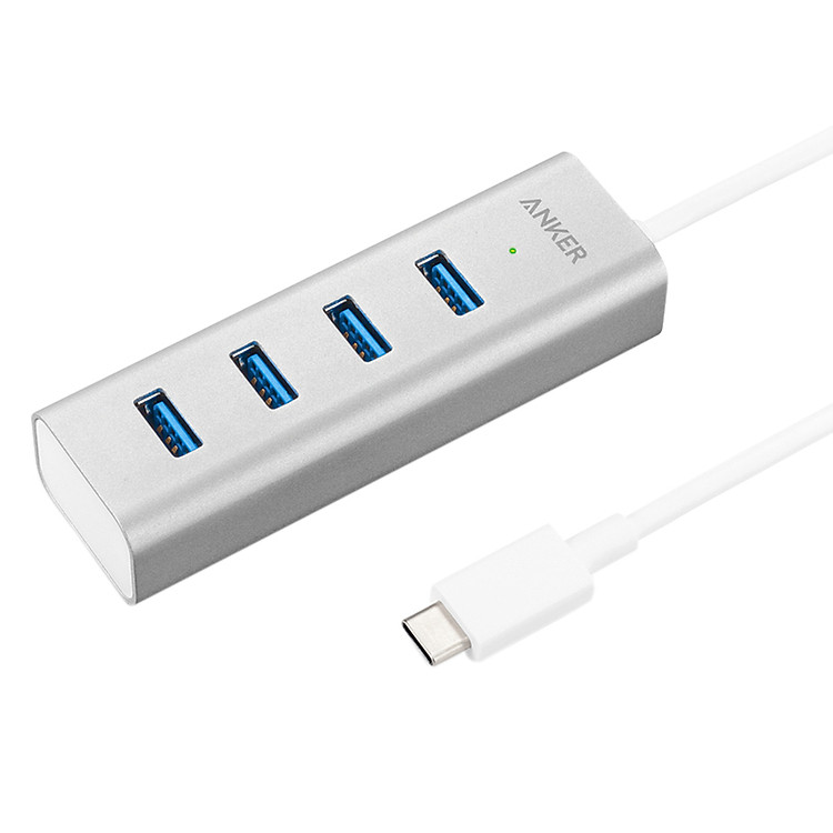 Bộ Chia Cổng Anker USB-C Ra 4 Cổng USB 3.0 - A8305041 - Hàng Chính Hãng