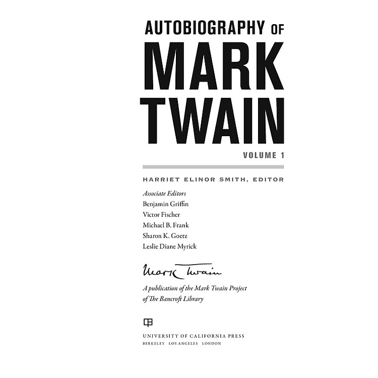 Sách Autobiography of Mark Twain, Vol. 1