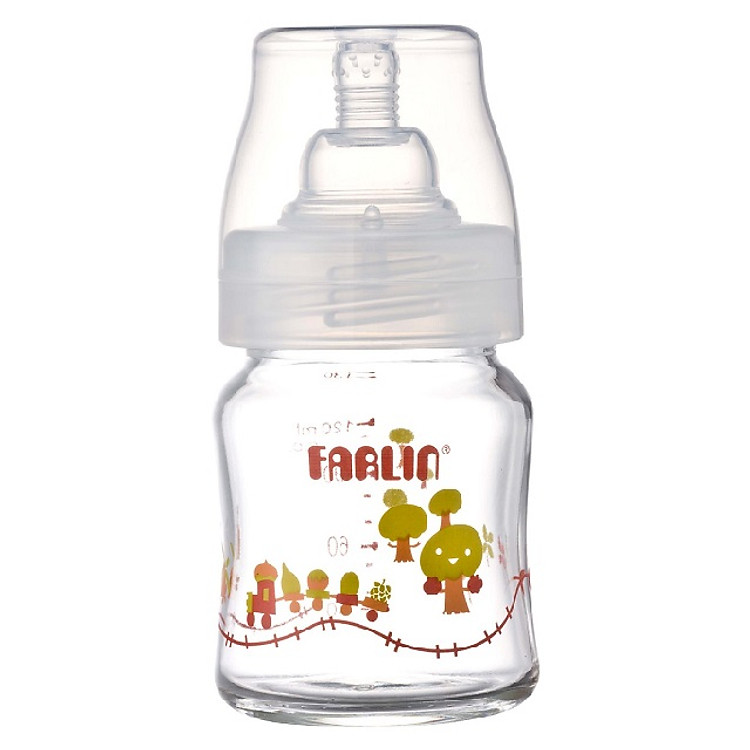 Bình Sữa Thủy Tinh Farlin Cổ Rộng ABB.B001.12 (120cc)