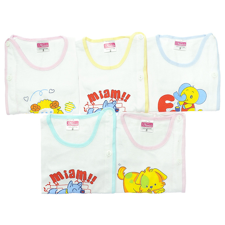 Combo 5 Áo Bác Sỹ Tay Dài Trắng Nanio