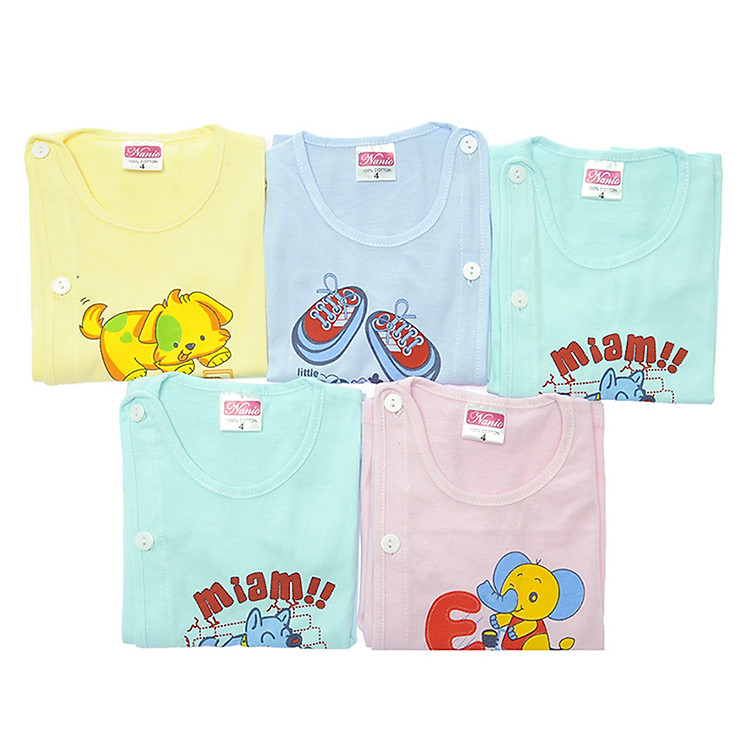 Combo 5 Áo Bác Sỹ Tay Ngắn Màu Nanio