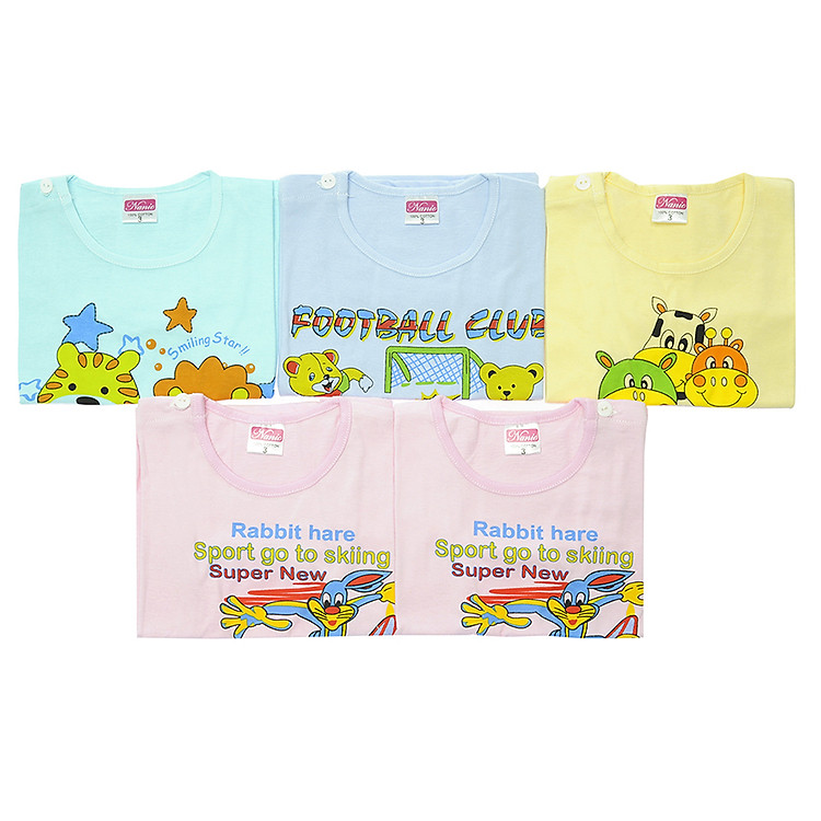 Combo 5 Áo Cài Vai Tay Dài Màu Nanio