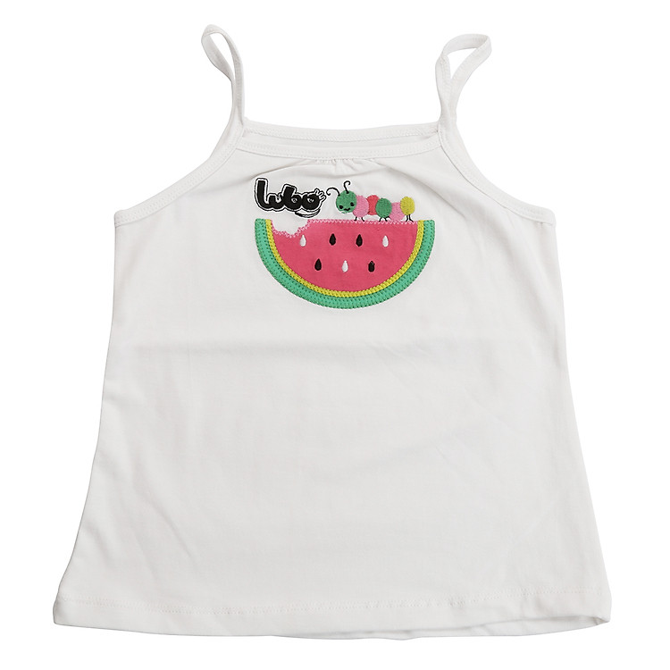 Áo Dây Bé Gái Họa Tiết Dưa Hấu Lubo AD1DH - Trắng