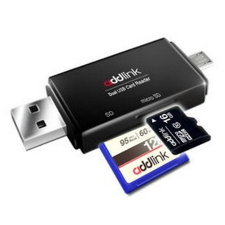 Đầu Đọc Thẻ Nhớ 4 Trong 1 Addlink R10 - Dual USB