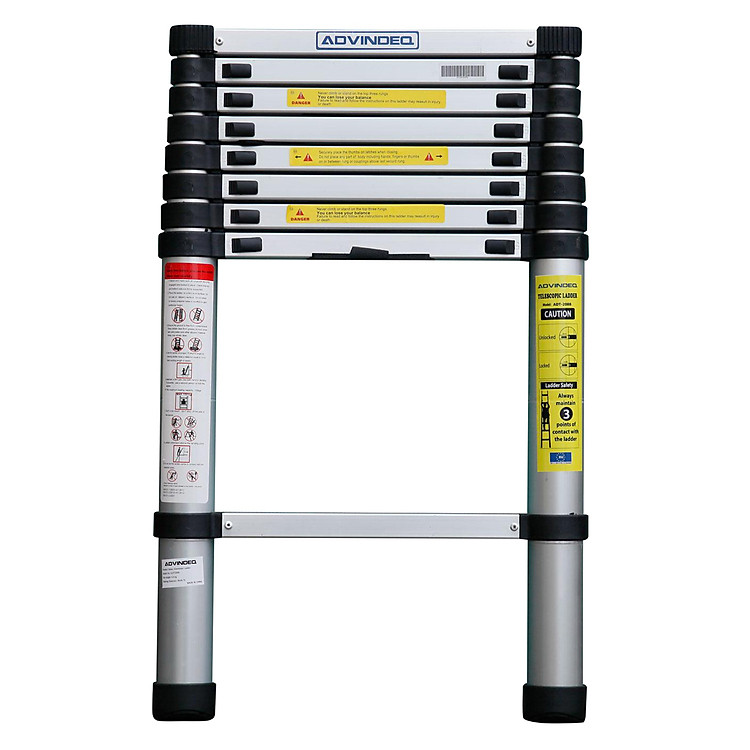 Thang Nhôm Rút Gọn Đơn Advindeq ADT208B - 9 Bậc - 2.6 Mét