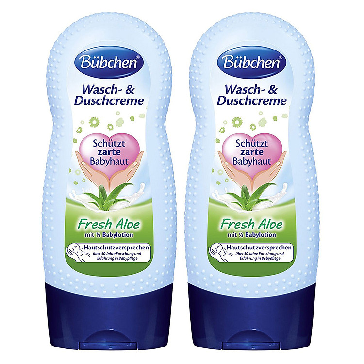 Combo 2 Chai Kem Sữa Tắm Aloe Bubchen - 44720 (230ml) (Date 03/2017)