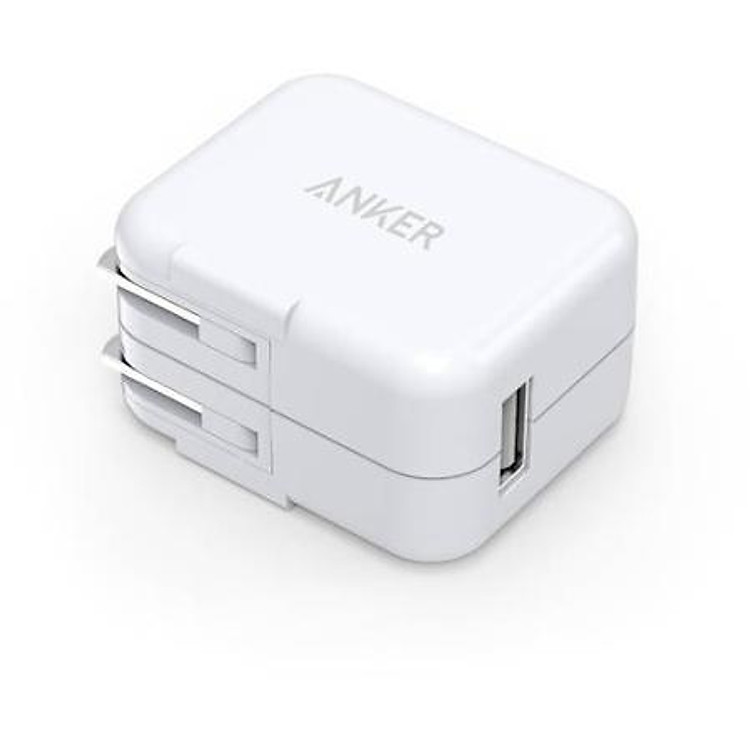 Adapter Anker 1 Cổng Và Cáp Sạc Anker Micro USB - Trắng - Hàng Chính Hãng