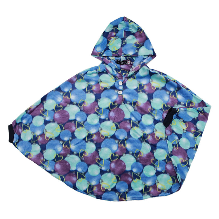 Áo Choàng Có Tay Cho Bé Cirino AO_CHOANG_BITIMXH Họa Tiết Chấm Bi – Tím Xanh