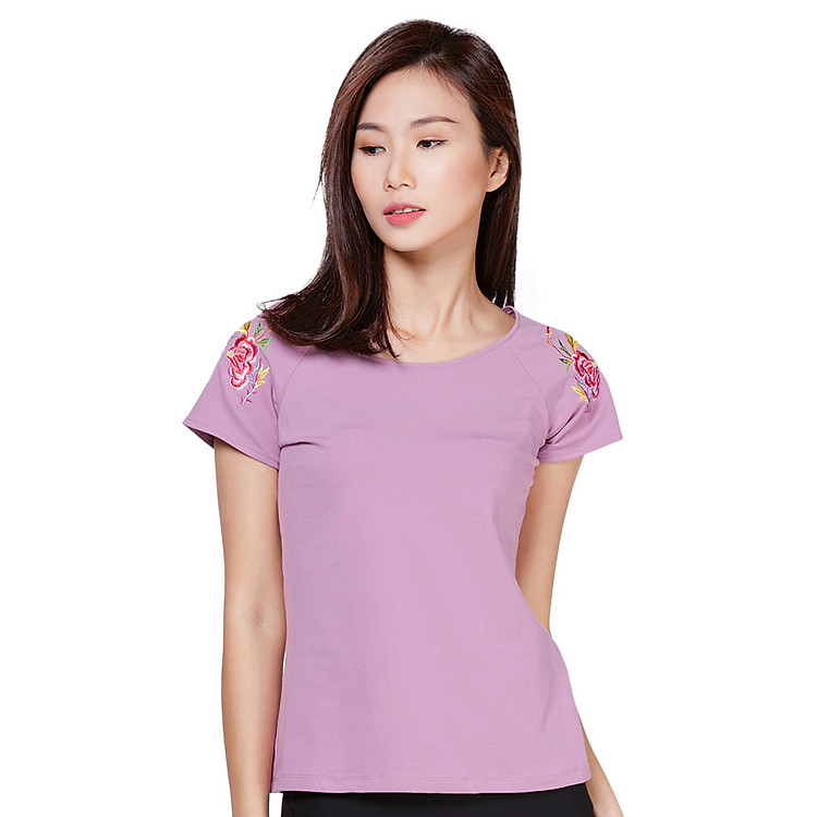Áo Thun Thêu Vai CIRINO AO_TNTT_MTN001FS - Tím (Freesize)