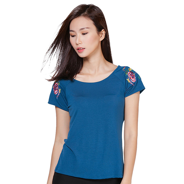 Áo Thun Thêu Vai CIRINO AO_TNTT_MTT001FS - Xanh Dương (Freesize)