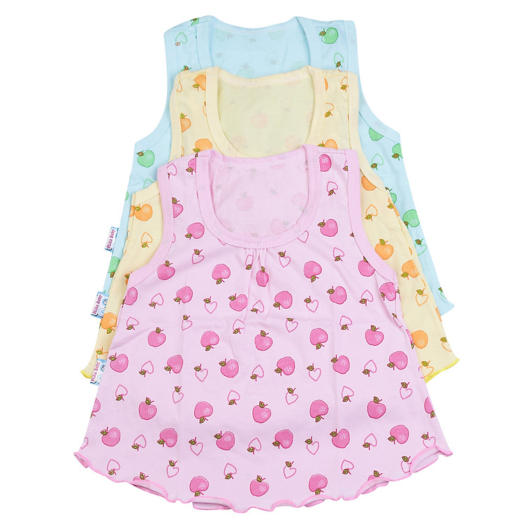 Combo 3 Áo Ba Lỗ Cho Bé Gái MihaBaby ATL09