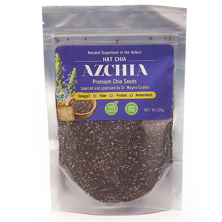 Thực Phẩm Chức Năng Hạt Chia Azchia Premium Chia Seeds Gói 200g – 205768