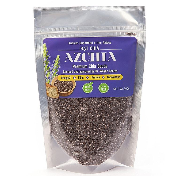 Thực Phẩm Chức Năng Hạt Chia Azchia Premium Chia Seeds Gói 300g - 204067