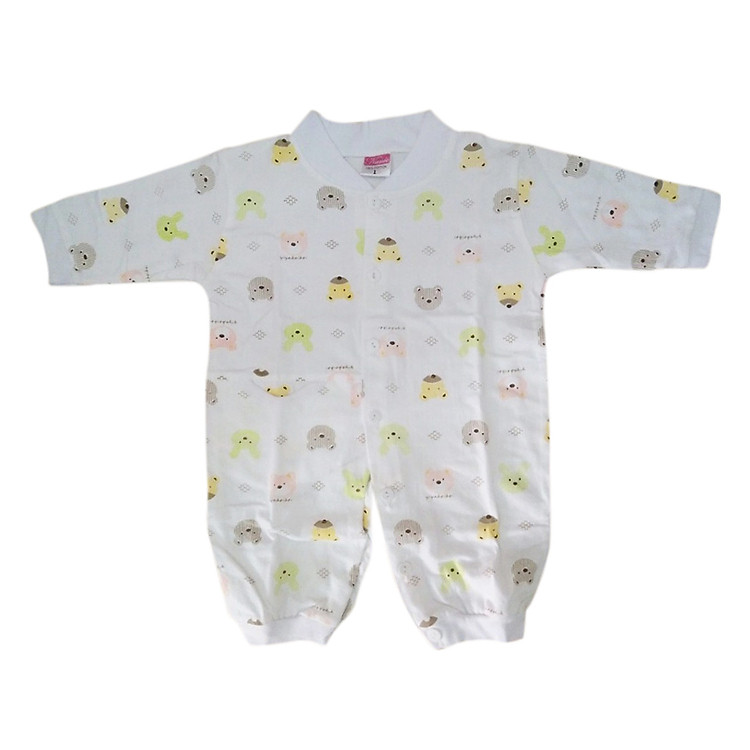 Bộ Body Dài Cho Bé Nanio B0073 Họa Tiết Gấu – Trắng