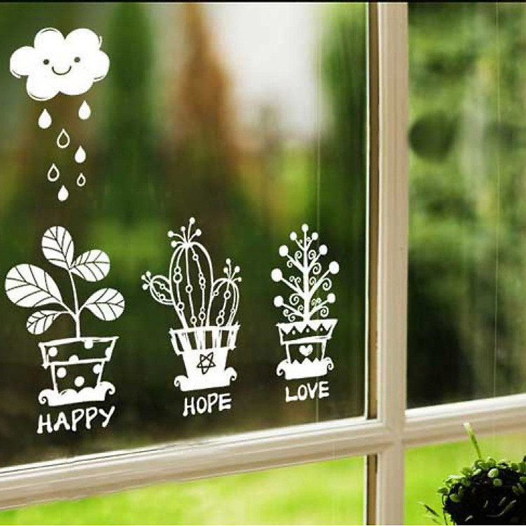 Decal Dán Tường NineWall Pretty Garden NP017