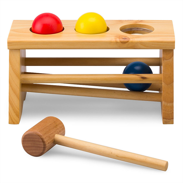 Đồ Chơi Gỗ EDUGAMES Búa 3 Bi 2 Tầng EDUGAMES GA516