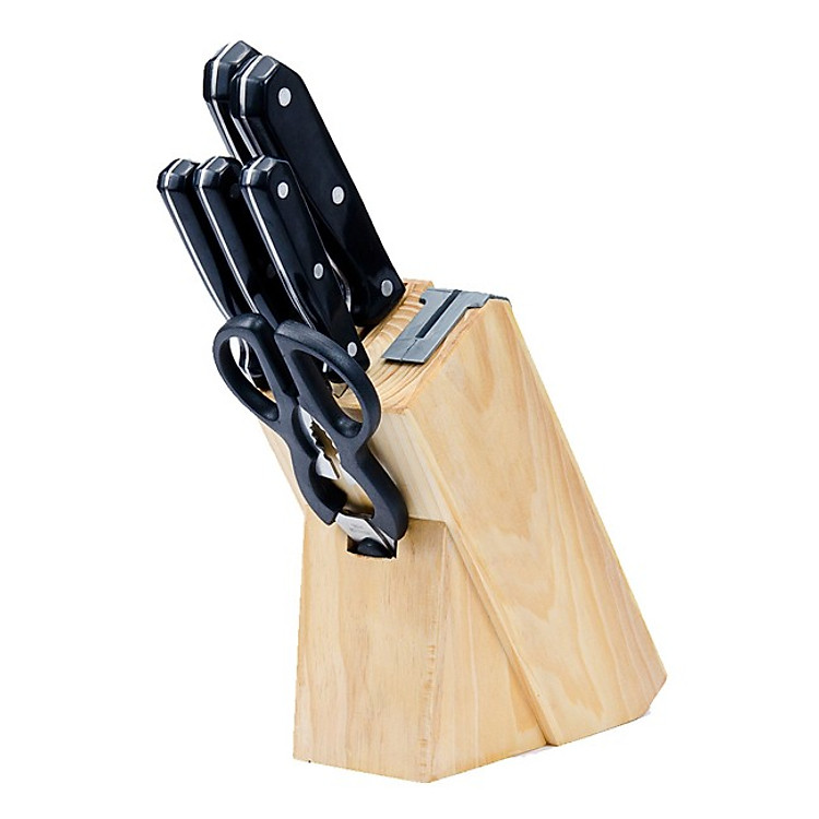 Bộ Dao Bếp 7pcs Home Kitchen Gắn Mài Dao Moriitalia H8NBC0111F