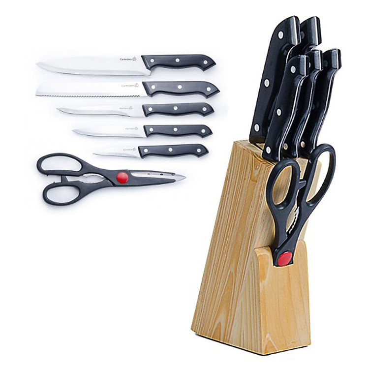Bộ Dao Bếp 7pcs Home Kitchen Carlmann NBC0112F