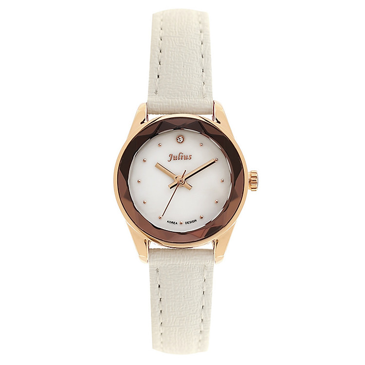 Đồng Hồ Nữ Quai Da Julius JA-723B - Quai Trắng