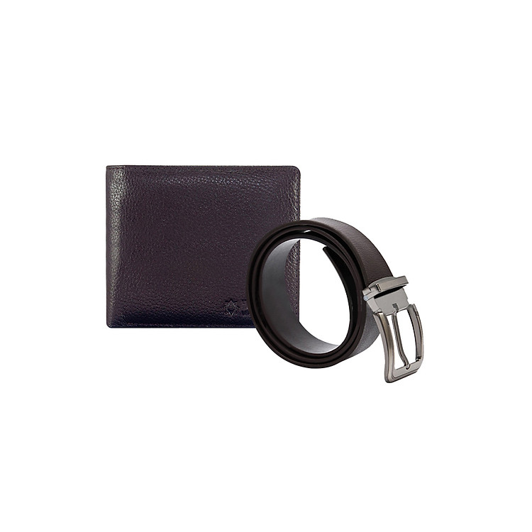 Combo Huy Hoàng - Bóp Nam HH2115 Và Dây Nịt Nam Đầu Kim HH4109