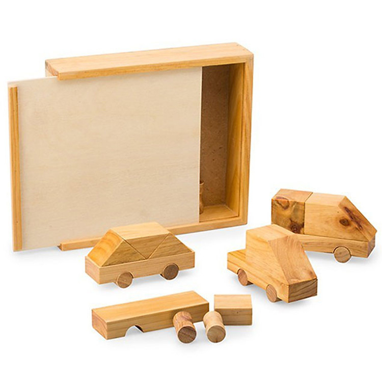 Đồ Chơi Gỗ Mô Hình Vietoys Bộ 36 Hình Khối Phương Tiện Giao Thông VT3P-0008