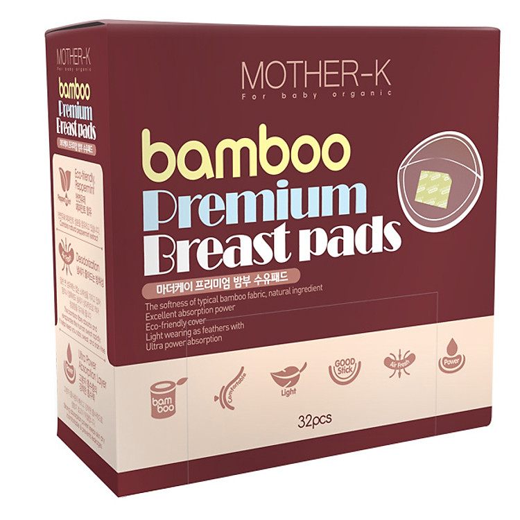 Lót Thấm Sữa Làm Từ Sợi Tre Mother-K Hàn Quốc KM13196 (108 Cái)