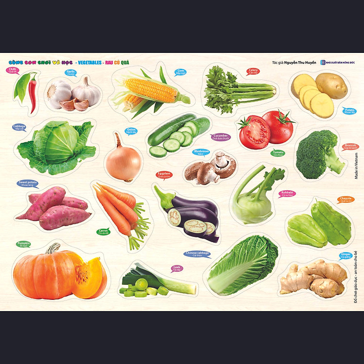 Bảng Giáo Dục Cho Bé - Rau Củ Quả
