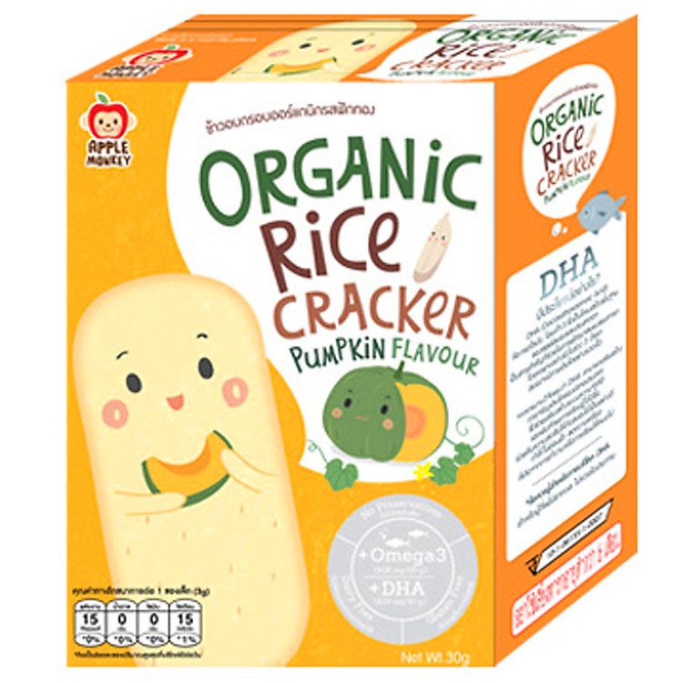 Bánh Gạo Bổ Sung Omega 3 Và DHA Apple Monkey Vị Bí Đỏ