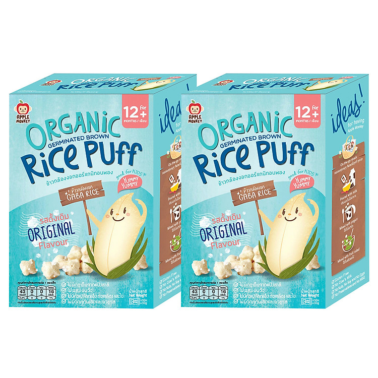 Combo 2 Bánh Mầm Gạo Organic Apple Monkey