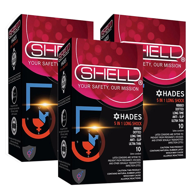 Combo 3 Hộp Bao Cao Su Shell Premium 5 in 1 SDE10