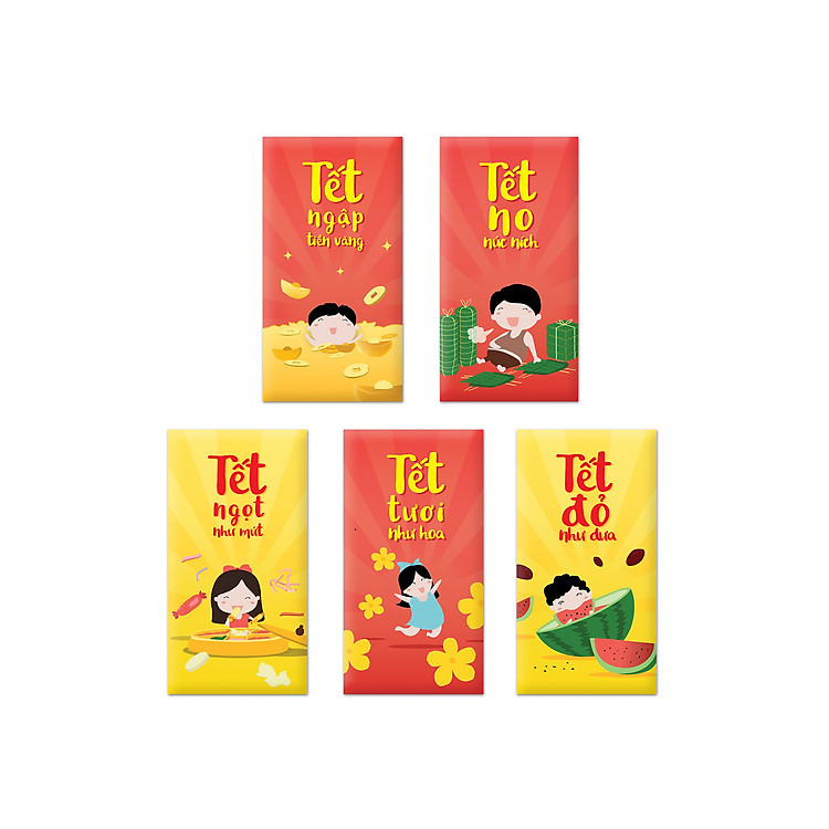 Bao Lì Xì SDMedia - Niềm Vui Ngày Tết (Lốc 5)