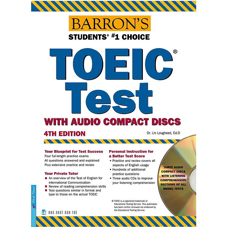 Sách Barron's Toeic Test (Kèm 3CD) - 4 Edition (Tái Bản)