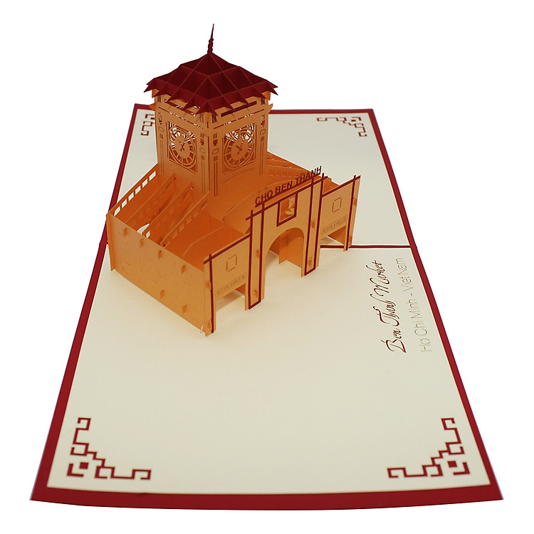 Thiệp Nổi 3D Ninrio - Chợ Bến Thành 2 - BD026