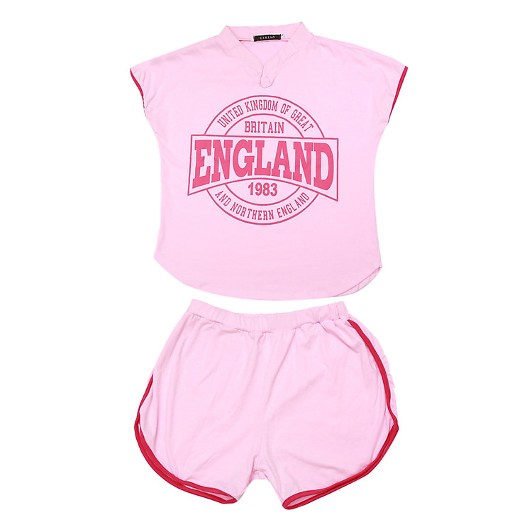 Bộ Đồ Short Thun Bé Gái Cirino BD_BENLAND_HN - Hồng Nhạt