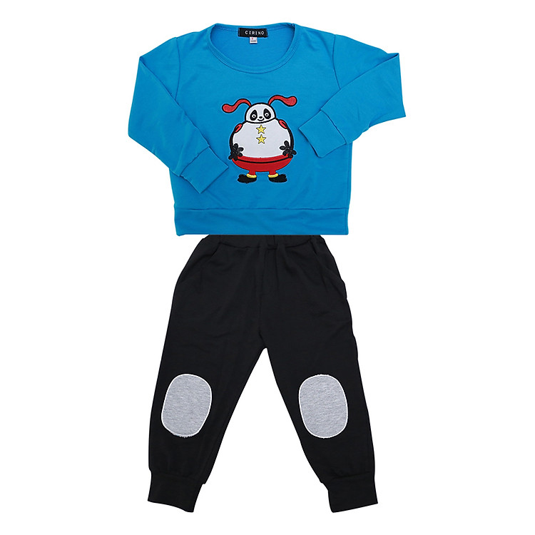 Bộ Dài Tay Bé Trai CIRINO BD_CHUSAU Thêu Hình Chú Sâu Panbit