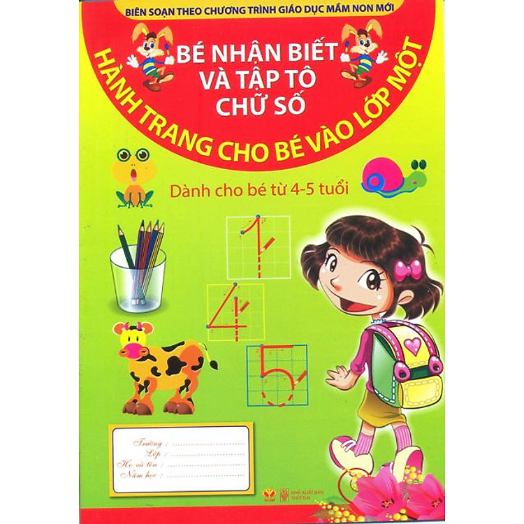 Sách Hành Trang Cho Bé Vào Lớp 1 - Bé Nhận Biết Và Tập Tô Chữ Số