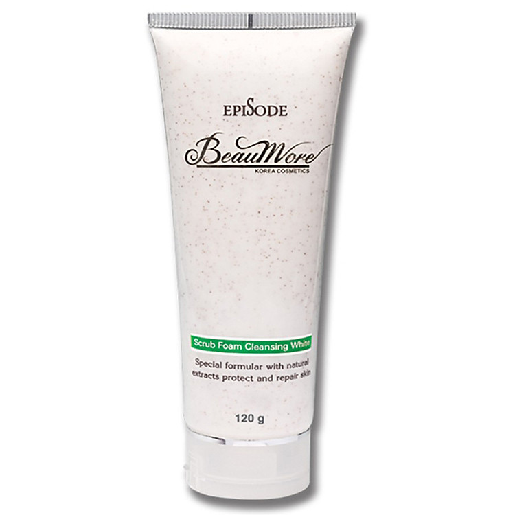 Sữa Rửa Mặt Hạt Mơ - Beaumore Scrub Foam Cleansing White TP037 (120g)