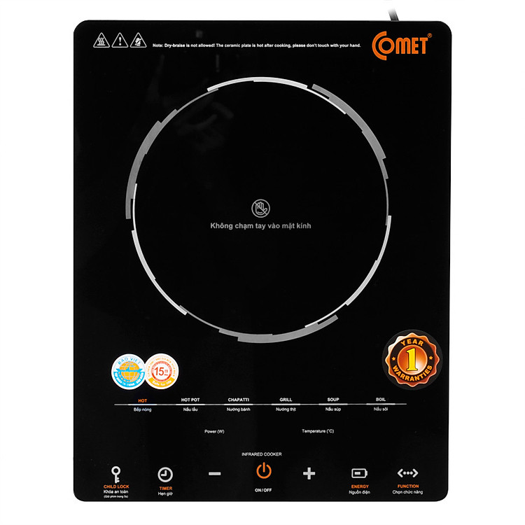 Bếp Hồng Ngoại Comet CM5538 - Hàng chính hãng