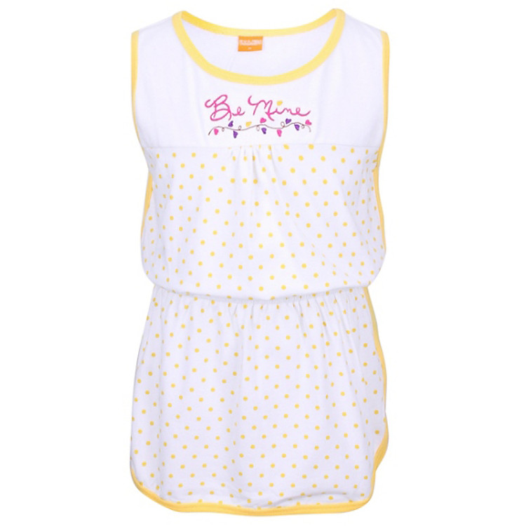 Đầm Thun Bi Bé Gái VTA KIDS BG405101- 2Y/8Y- Vàng