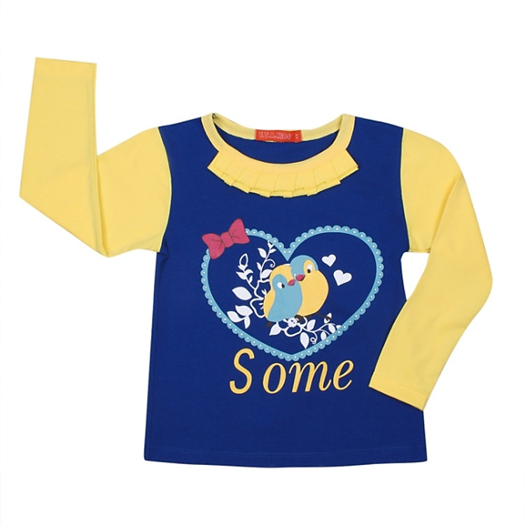 Áo Thun Bé Gái Tay Dài VTA KIDS ABG41102 - Xanh