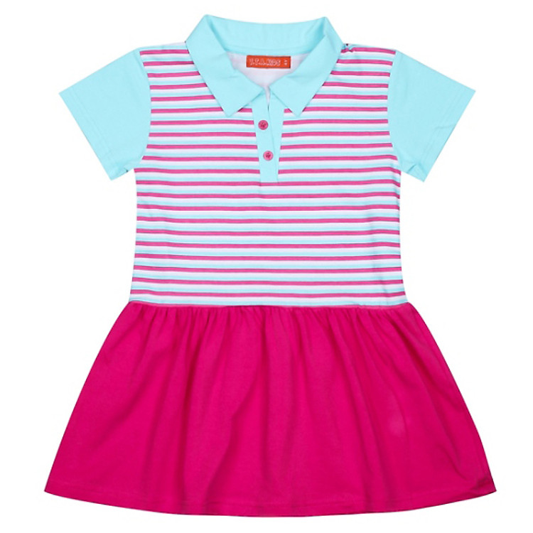Đầm Thun Ngắn Tay Bé Gái VTA KIDS BG41111 - Hồng