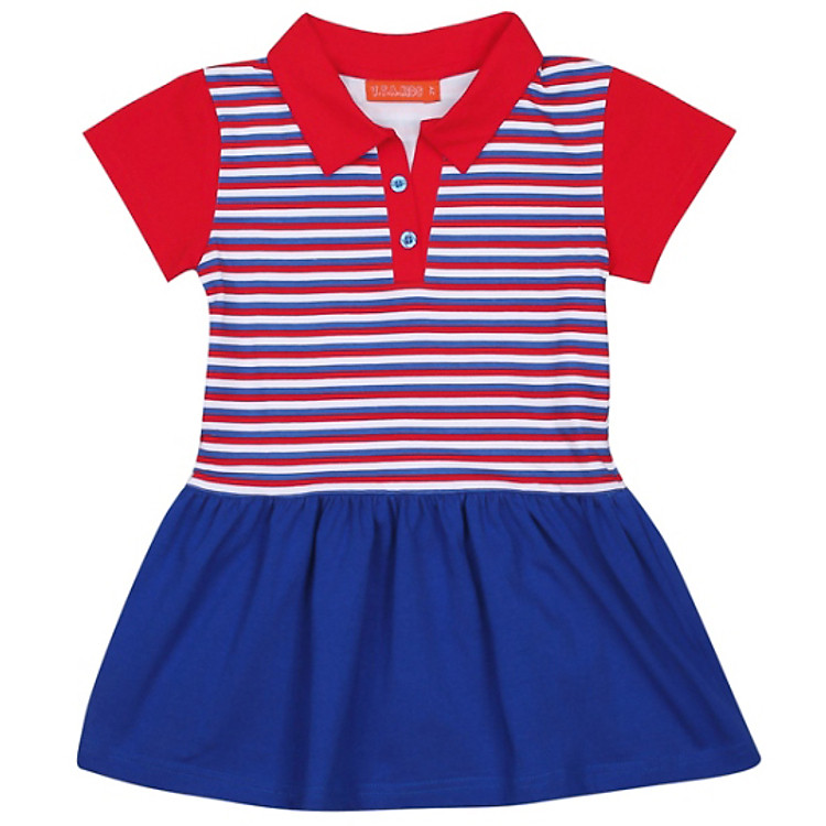 Đầm Thun Ngắn Tay Bé Gái VTA KIDS BG41111 - Xanh